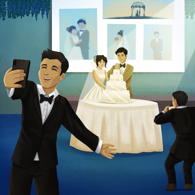 Guests sharing photos